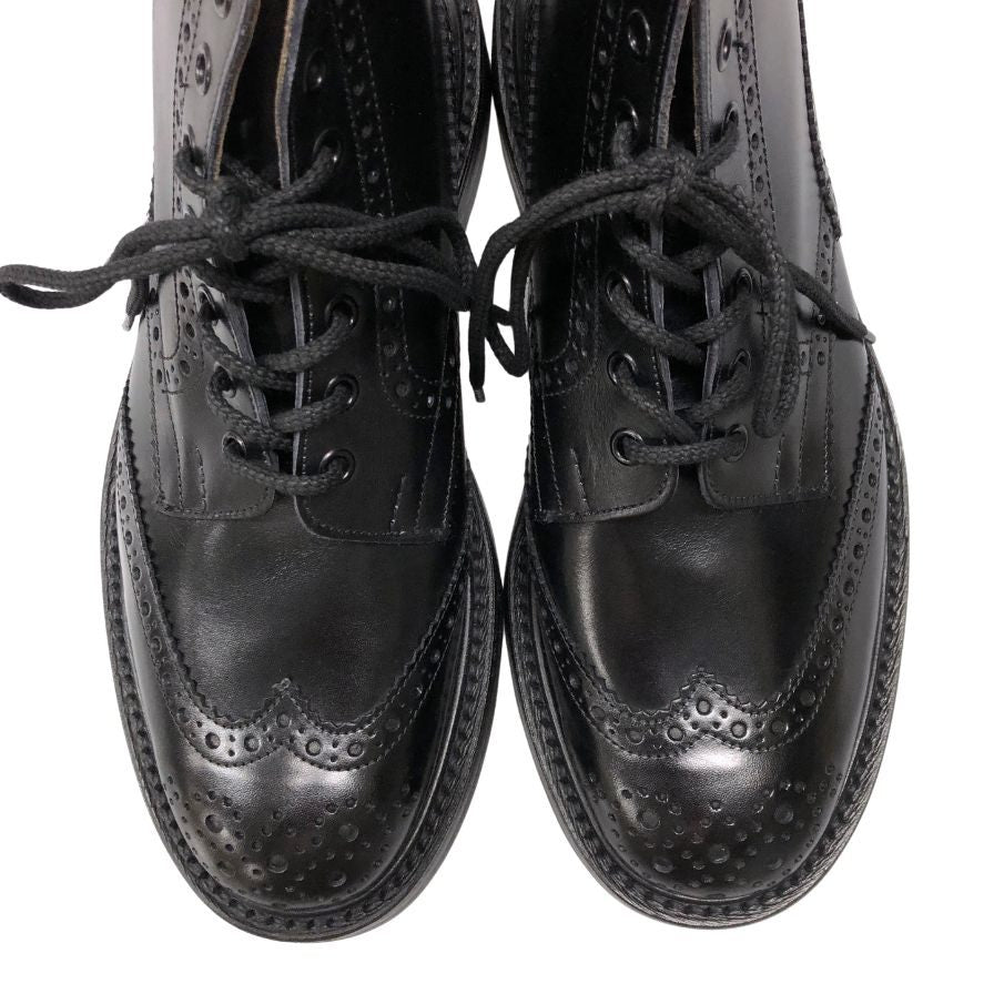 トリッカーズ レースアップブーツ モールトン エイコン ブラック メンズ サイズ8 Tricker’s ブーツ 約26.5cm【LA】【中古】