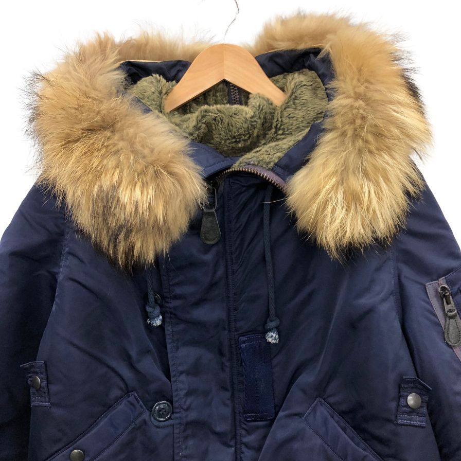 中古◆アヴィレックス N-2A フライトジャケット メンズ XL ネイビー MIL-J-6278 6112069 AVIREX 【AFA21】