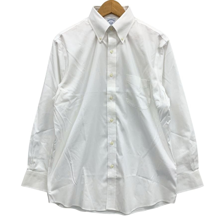 極美品◆ブルックスブラザーズ シャツ レギュラー 15-31 メンズ サイズ15 ホワイト BROOKS BROTHERS 【AFB45】