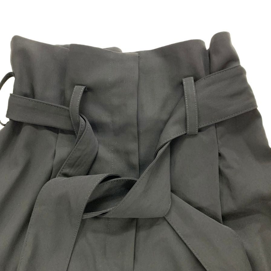 美品◆ステラマッカートニー ベルテットパンツ ハイウエスト ウール ブラック レディース サイズ40 STELLA McCARTNEY 【AFB1】