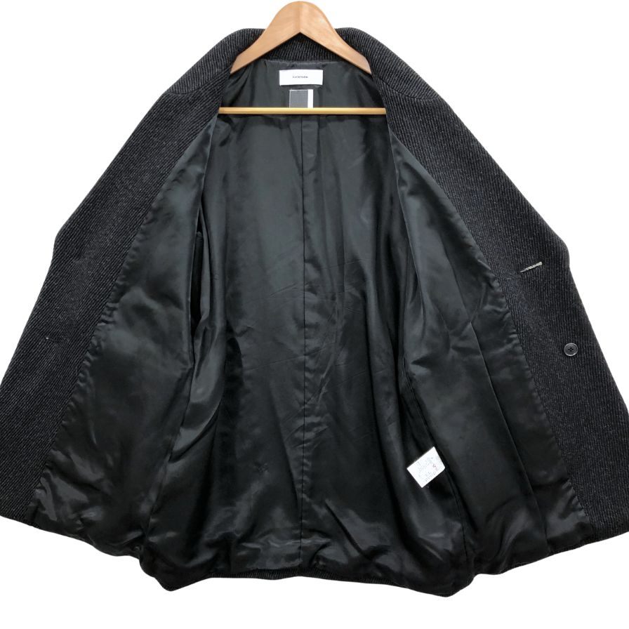 美品◆ファセッタズム ウールコート レザーポケット グレー系 サイズ1 レディース facetasm 【AFB8】