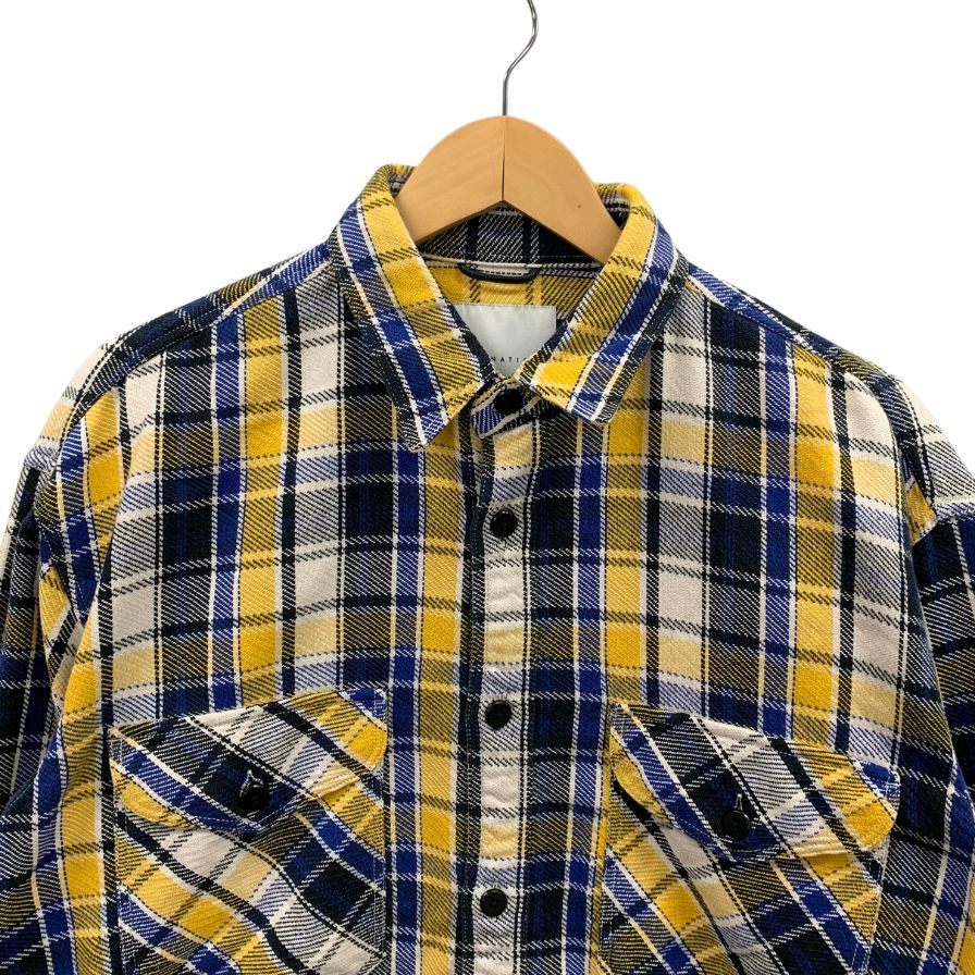 美品◆エストネーション ヘビーネルチェックシャツ コットン サイズL メンズ マルチカラー ESTNATION 【AFB36】