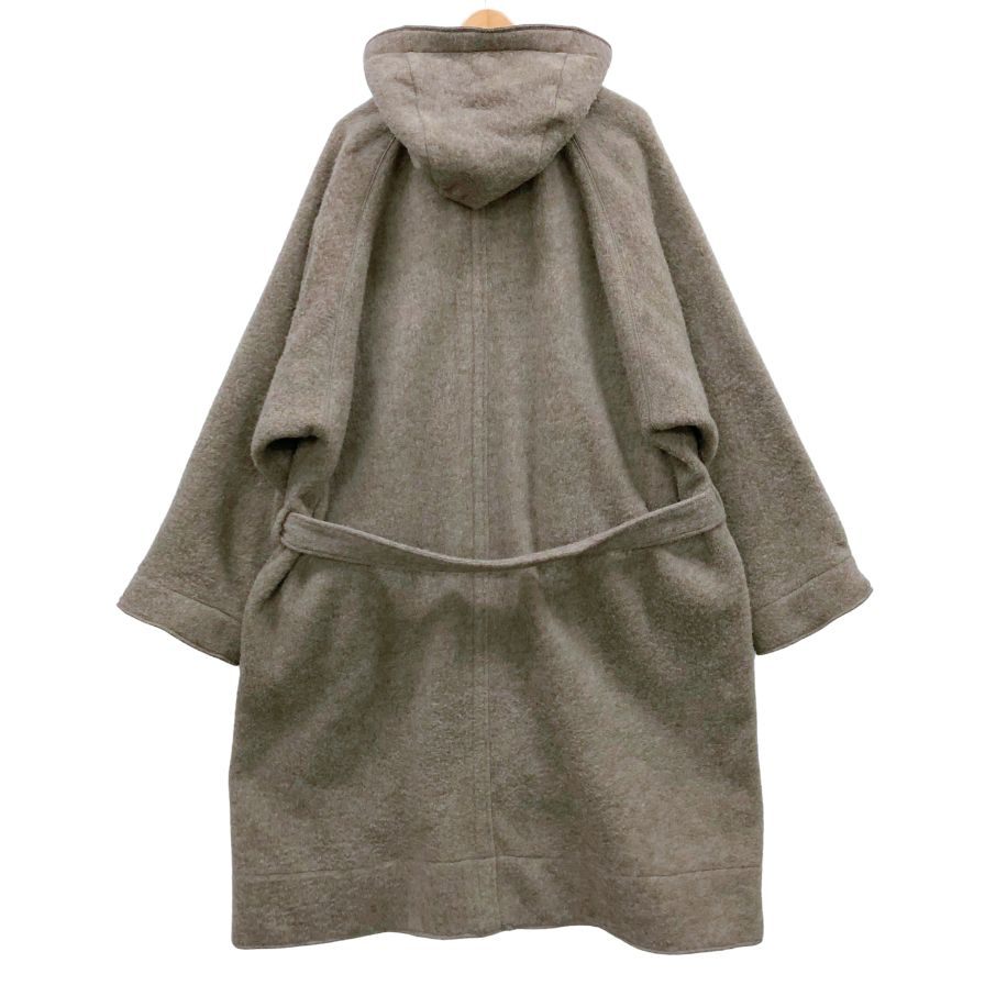 極美品◆ト―ナイ コート ウール フリース リラックス パーカ TOH23FW-09 ベージュ メンズ サイズ3 TOHNAI 【AFA12】