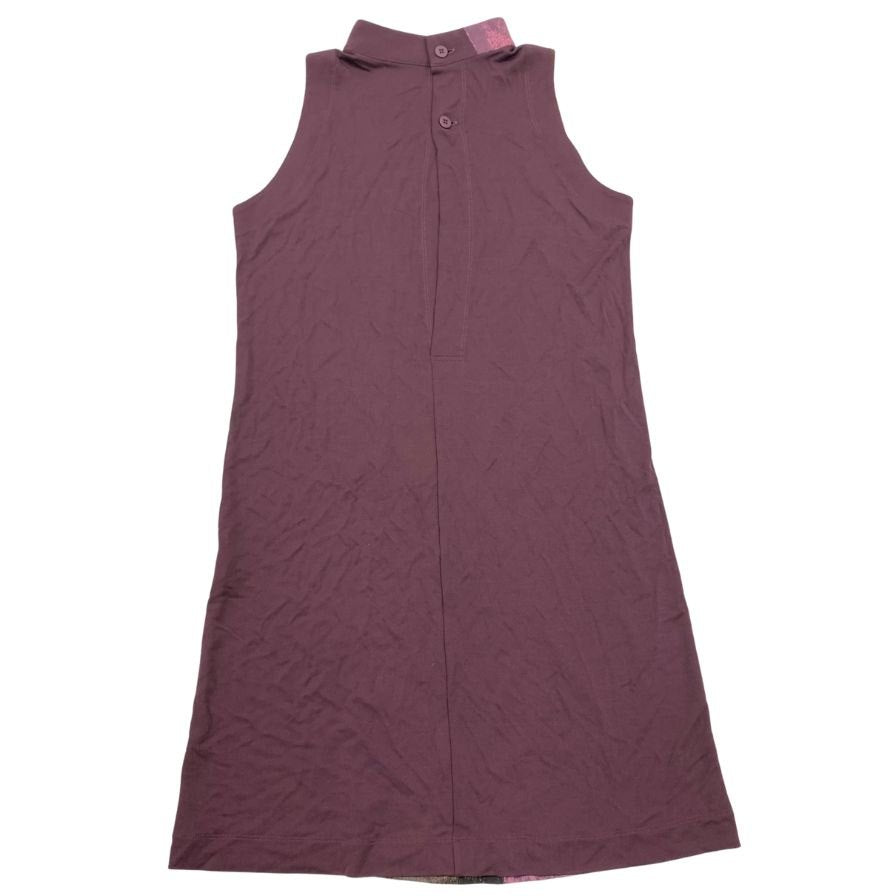 極美品◆イッセイミヤケ ノースリーブワンピース IM13JH709 紫系 パープル サイズ2 レディース ISSEY MIYAKE 【AFB2】