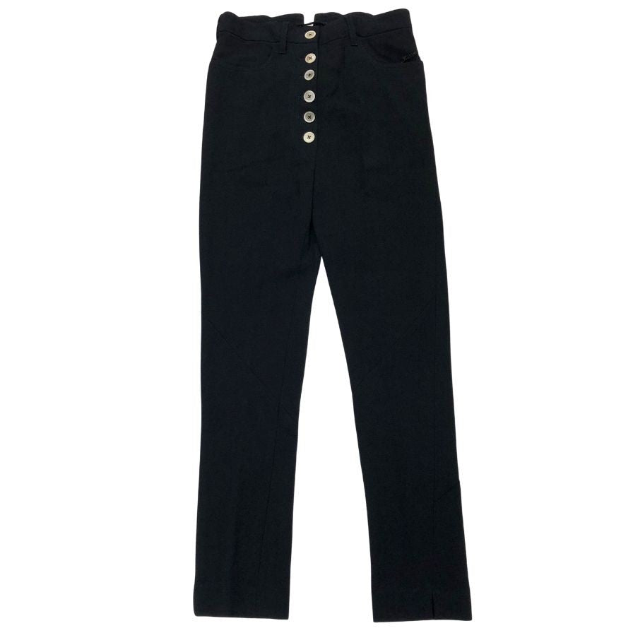ANN DEMEULEMEESTER アンドゥムルメステール パンツ　サイズ36 アンドゥムルメステール レースアップパンツ ブラック