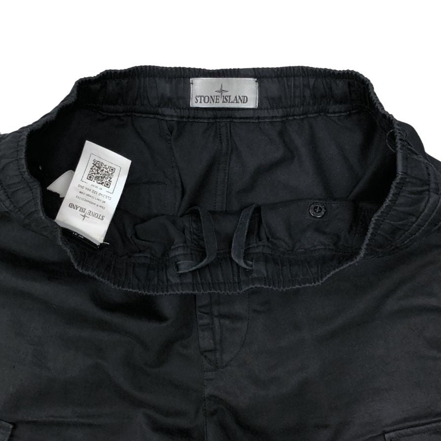 ストーンアイランド カーゴパンツ 791531314 ロゴパッチ コットン ウール ポリウレタン サイズW31 メンズ ブラック STONE ISLAND 【AFB19】