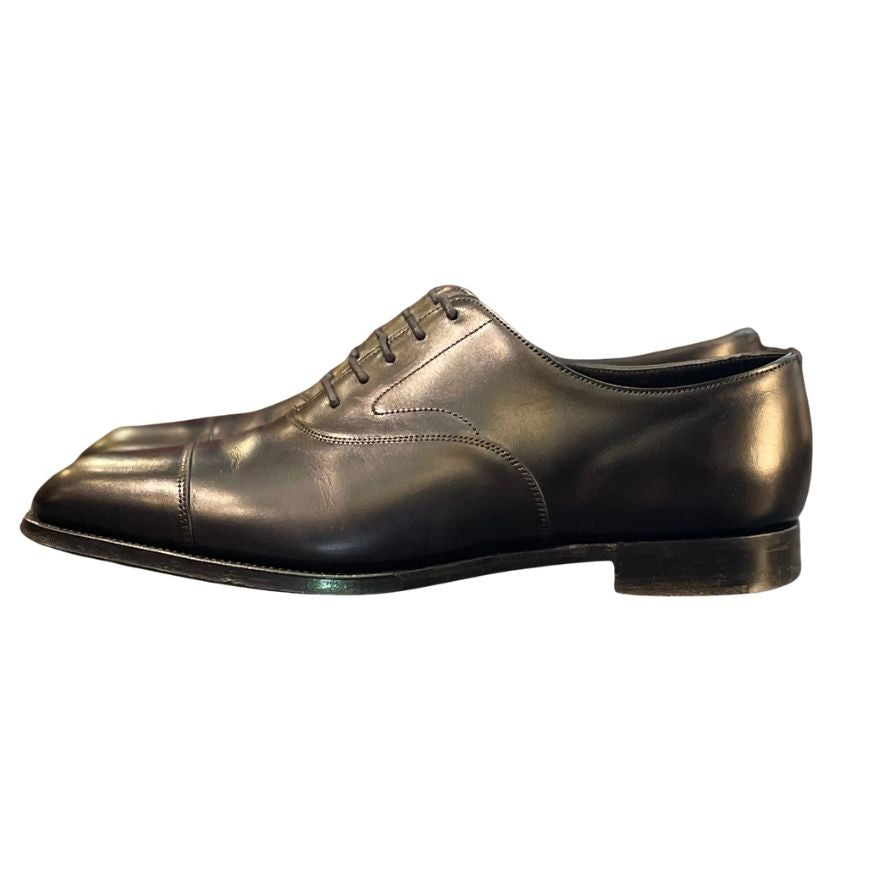 エドワードグリーン レザーシューズ ストレートチップ チェルシー 202ラスト ブラック UK7.5E EDWARD GREEN CHELSEA ビジネスシューズ 約26.0cm【LA】【中古】