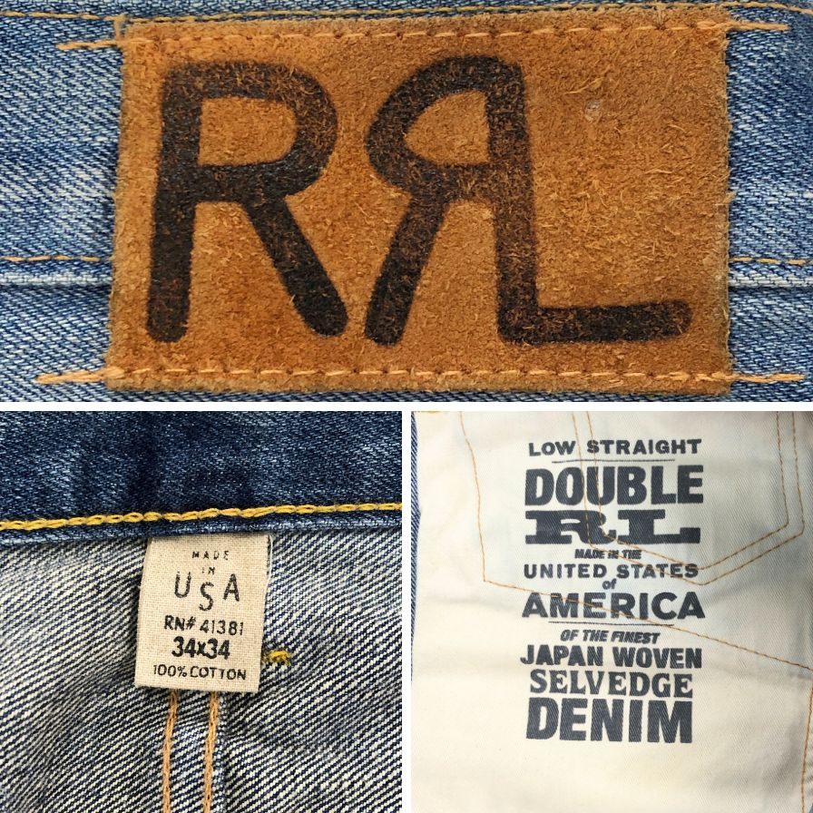 ダブルアールエル ラルフローレン デニムパンツ USA製 メンズ W34 L34 RRL RALPH LAUREN 【AFB16】
