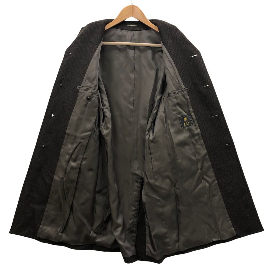 極美品◆銀座 山形屋 ステンカラーコート メンズ ウール ナイロン サイズCV.2343A5 ブラウン GINZA YAMAGATAYA 【AFA10】