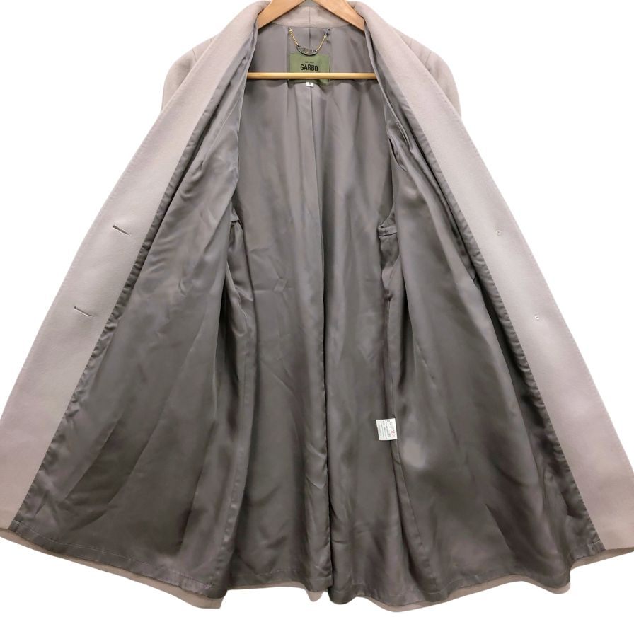 中古◆スーペリア ガルボ ノーカラー カシミアコート レディース サイズ9 Superior Galbo 【AFB22】