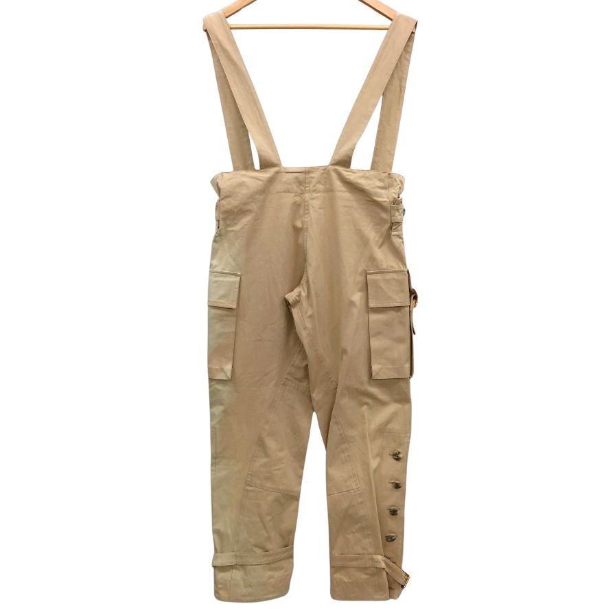マルニ サスペンダー付きコットンカーゴパンツ ベージュ サイズ38 レディース 金バックル MARNI 【AFB40】