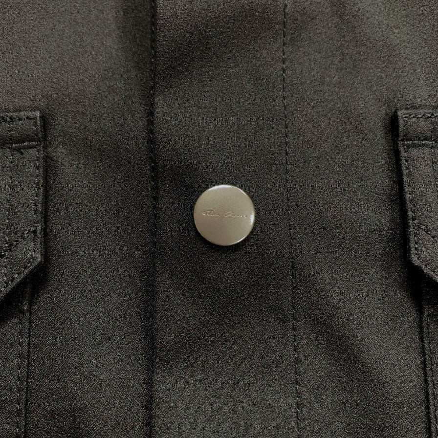 極美品◆リックオウエンス 長袖シャツ ナイロン アウター 23SS RU01C4729-TF ブラック サイズ48 メンズ Rick Owens 【AFA2】