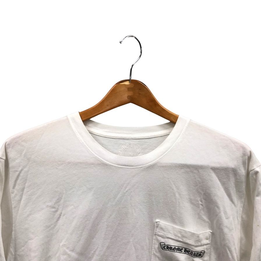 美品◆クロムハーツ CHプラスクロスプリント 半袖Tシャツ コットン ホワイト メンズ サイズL アメリカ製 2212-304-0030 CHROME HEARTS 【AFB3】