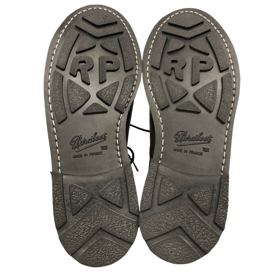 パラブーツ ジョセフ別注 シャンボード Uチップ グレインレザーリスレザーコンビ ブラック サイズUK7 PARABOOT JOSEPH ビジネスシューズ 約25.5cm【LA】【中古】