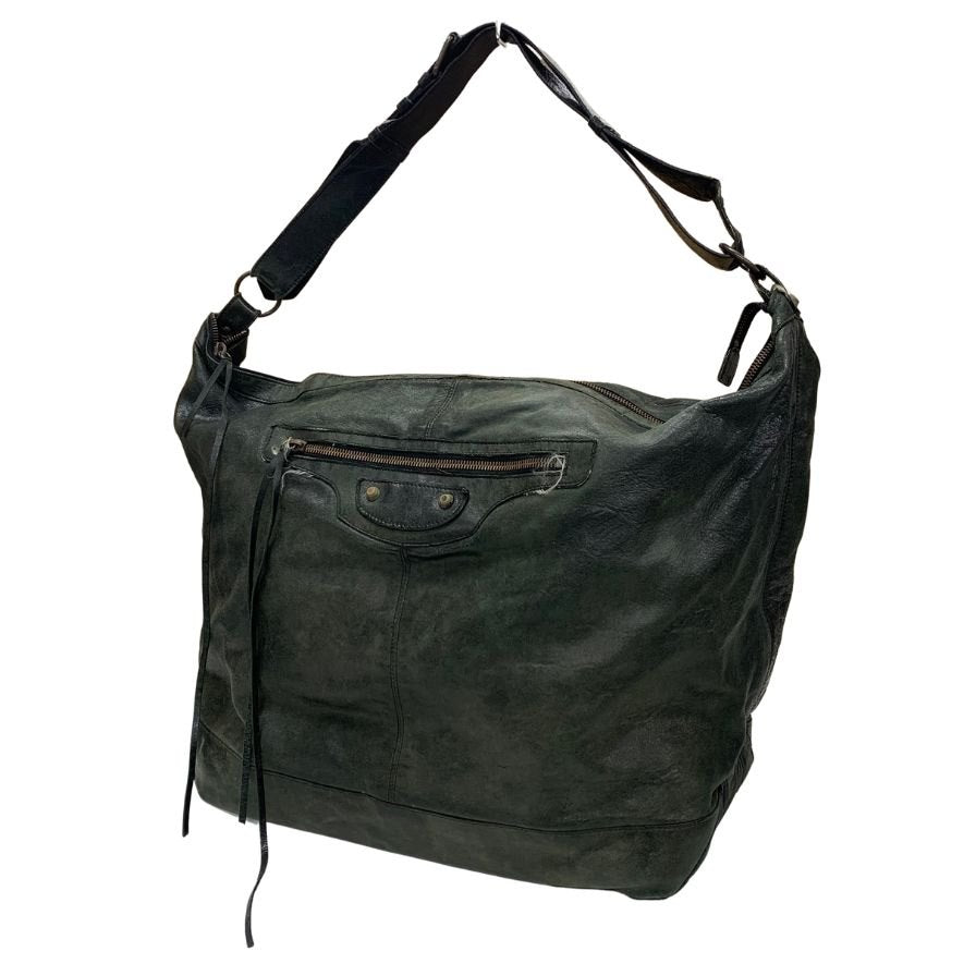 バレンシアガ ショルダーバッグ ザ・クーリエ 159671 3444 レザー メンズ ブラック BALENCIAGA【AFE11】