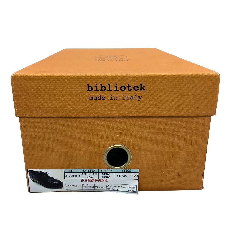 ビブリオテック レザーシューズ ISIDORE3 ビブラムソール ブラック サイズ42 メンズ bibliotek 約27.0cm【AFD15】