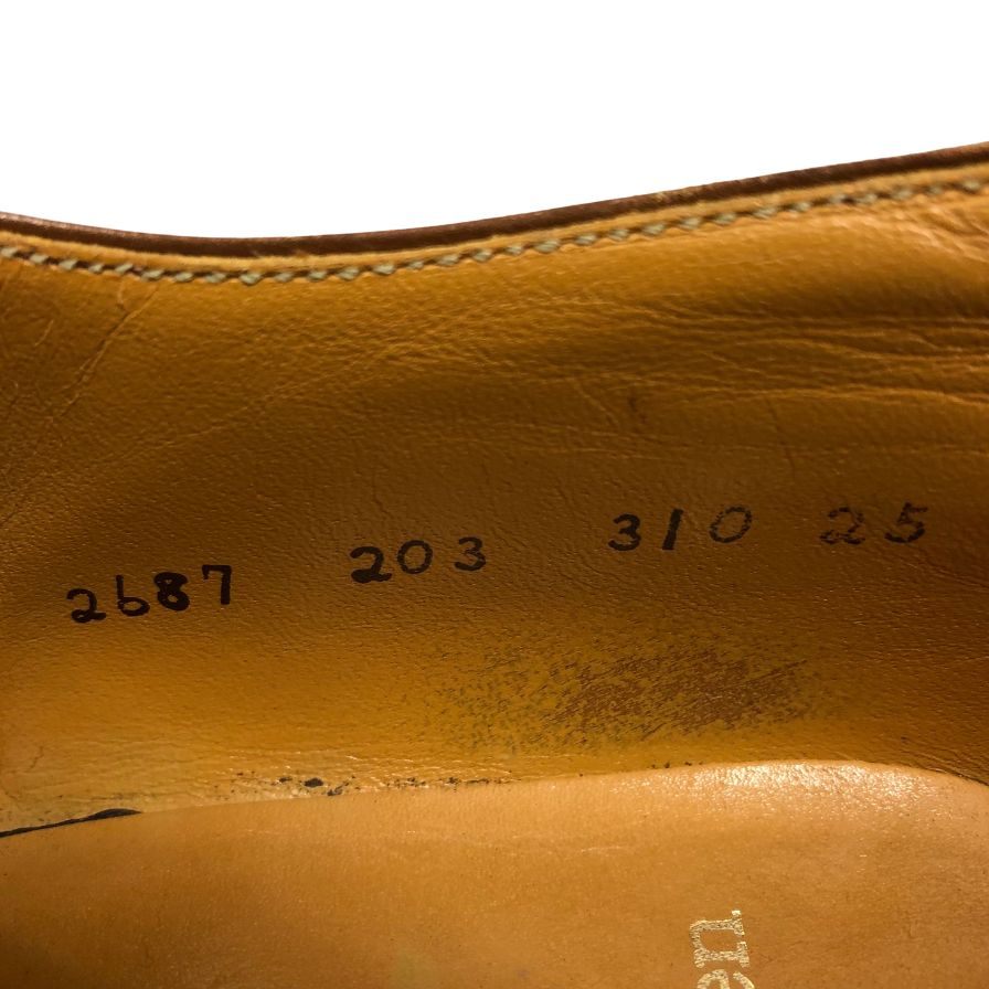 ポロ ラルフローレン レザーシューズ プレーントゥ 2687 日本製 サイズ25cm メンズ ライトブラウン Polo Ralph Lauren 約25.0cm【AFD15】