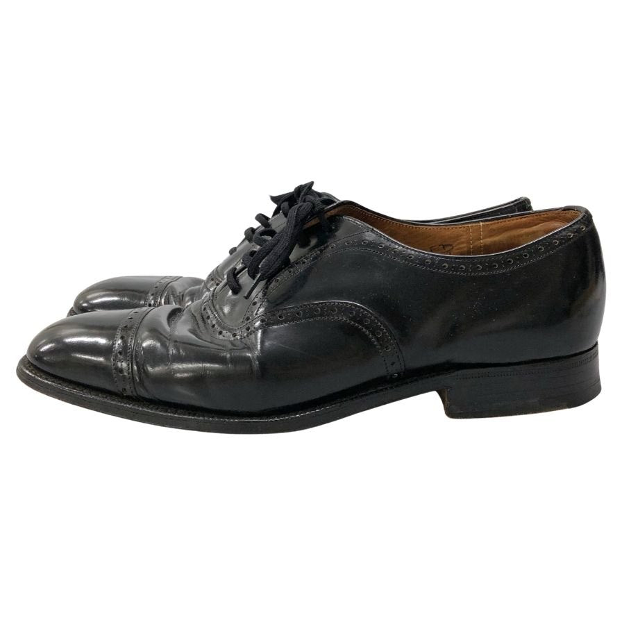 チャーチ レザーシューズ legate ローカット パンチドキャップトゥ ブラック メンズ サイズ6ハーフ Church's 約25.5cm【AFC1】