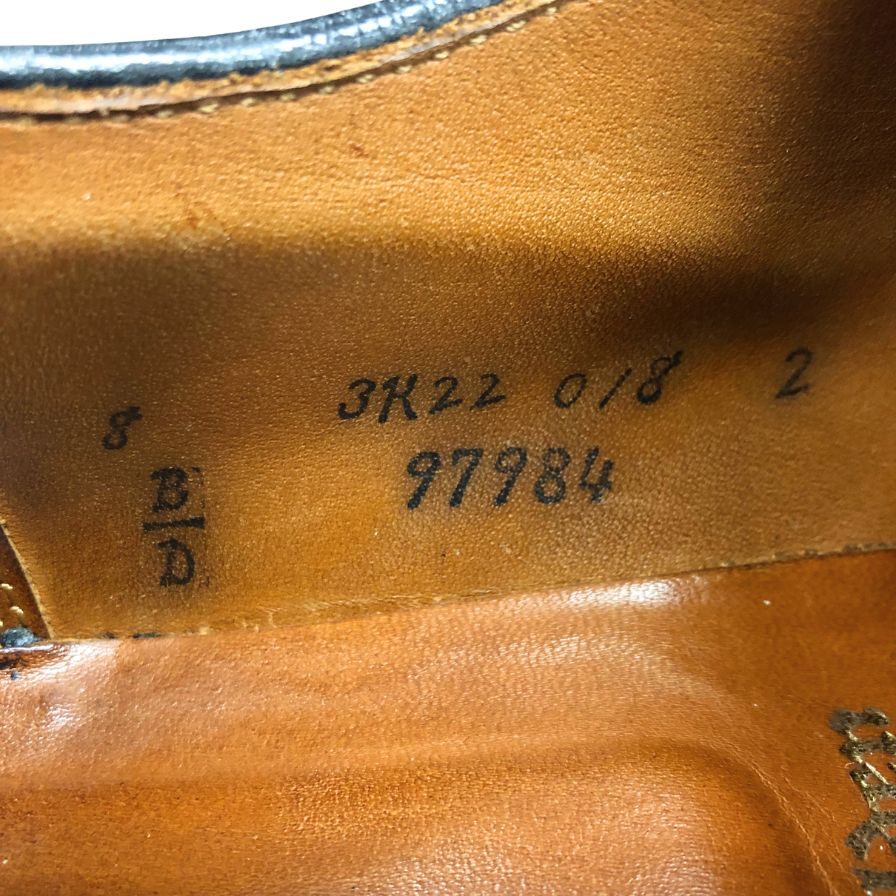 オールデン ウィングチップ 97984 アルパインカーフ ブラック ユナイテッドアローズ別注 8サイズ ALDEN ビジネスシューズ 約26.0cm【LA】【中古】