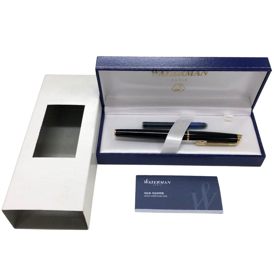 ウォーターマン 万年筆 メトロポリタン エッセンシャル ブラック×ゴールド Fニブ WATERMAN【AFB53】