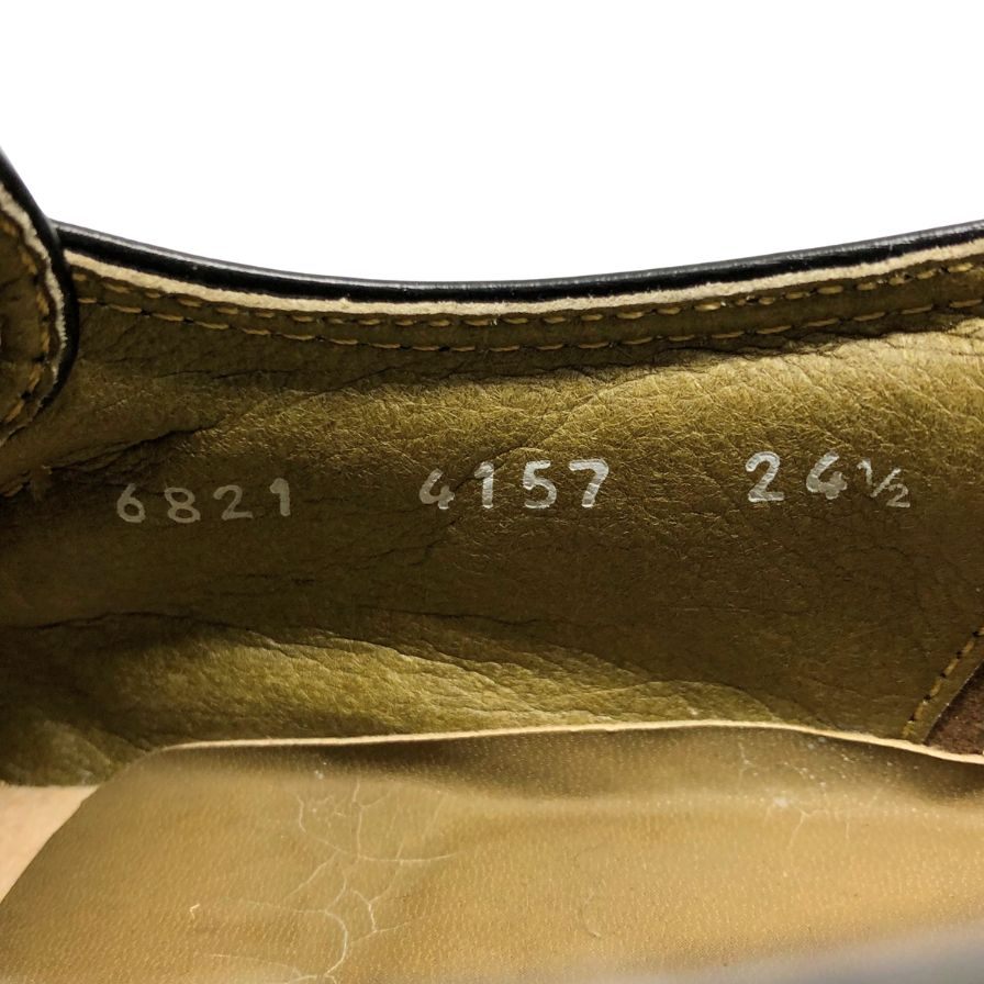 ブリティッシュ クラシック レザーシューズ モンク ストラップ レザー ブラック メンズ サイズ24.5EEE british classic 約24.5cm【AFC44】