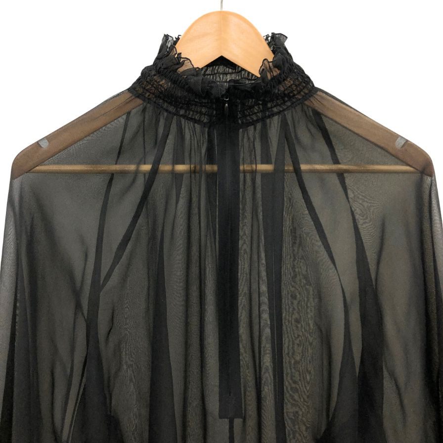 美品◆ドルチェ&ガッバーナ ブラウス シアー シルク ブラック レディース サイズ40 DOLCE&GABBANA 【AFB7】