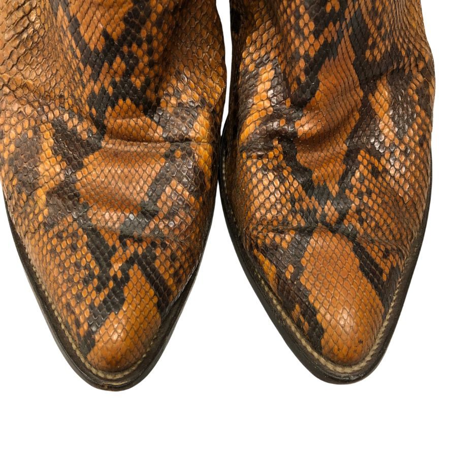 ノコナ ブーツ ウエスタンブーツ パイソン&レザーコンビ メンズ サイズ7.5 ブラウン&ブラック NOCONA BOOTS 約26.5cm【AFC31】