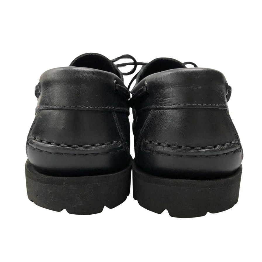 パラブーツ デッキシューズ マロ レザー モカシン 0320 ブラック メンズ サイズ8.5 PARABOOT MALO ビジネスシューズ 約27.5cm【LA】【中古】