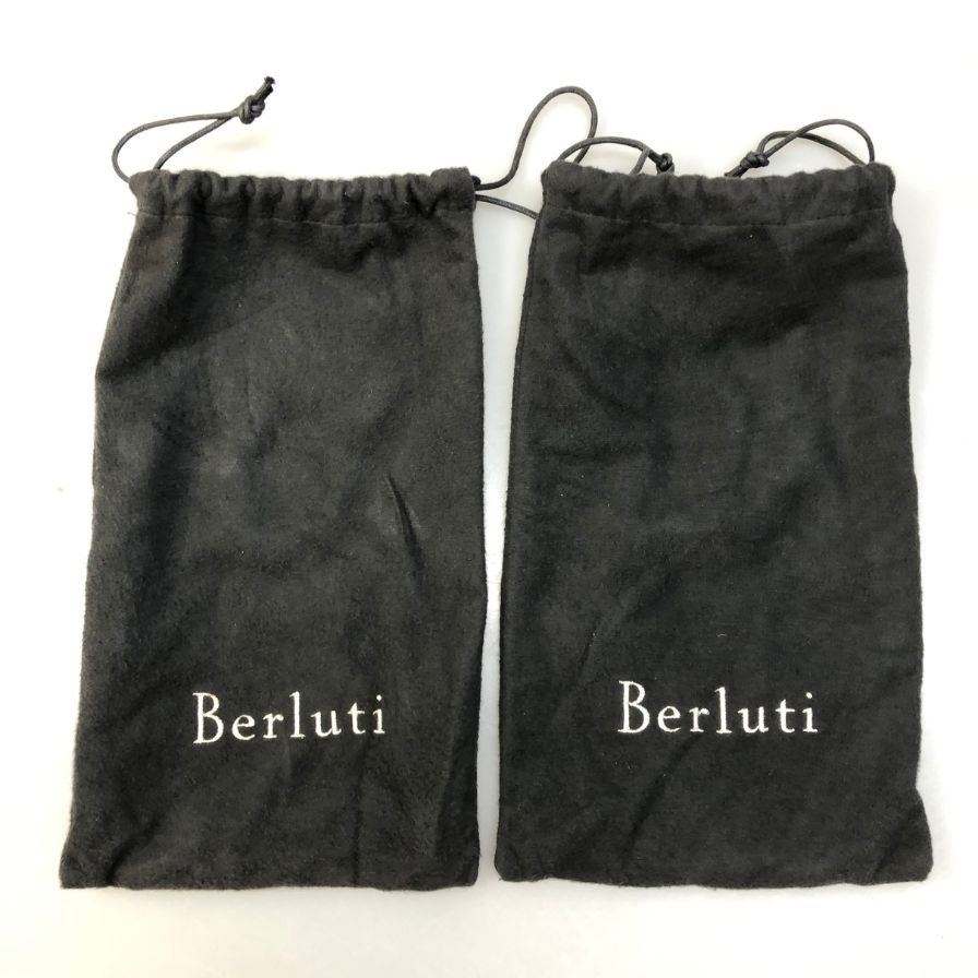 ベルルッティ レザーシューズ フルオパンケ製法 パティーヌ オルガ期 カーフ ブラウン サイズUK7 Berluti ビジネスシューズ 約25.0cm【LA】【中古】