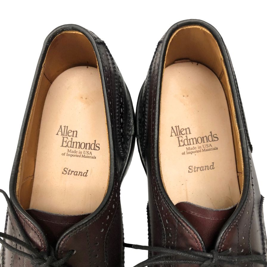 アレンエドモンズ レザーシューズ 6165 Strand パンチドキャップ バーガンディ メンズ サイズ11 Allen Edmonds 約29.0cm【AFD8】