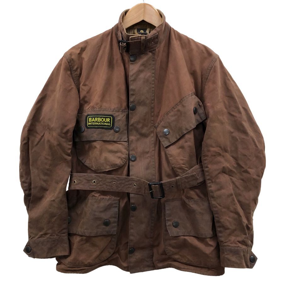 バブアー オイルド ジャケット A505 インターナショナル ブラウン メンズ サイズC38 00s Barbour VINTAGE INTERNATIONAL【LA】