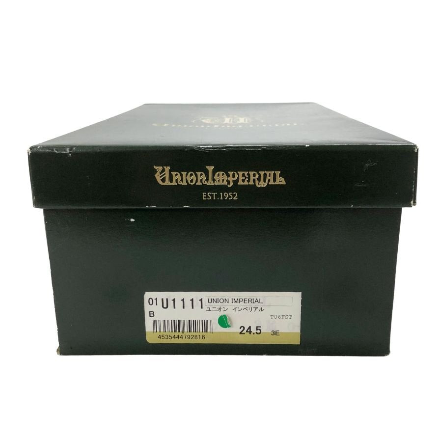ユニオンインペリアル レザーシューズ 1111 ストレートチップ ブラック サイズ6.5 メンズ UNION IMPERIAL 約25.5cm【AFD7】