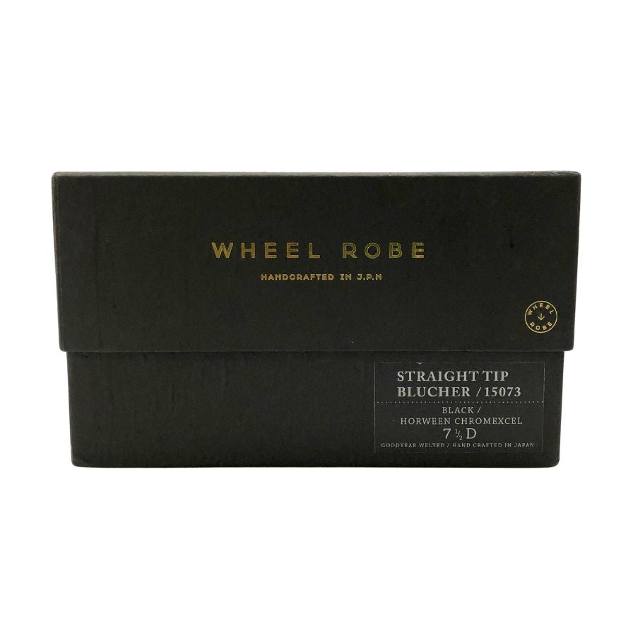 ウィールローブ レザーシューズ プレーントゥ 15073 メンズ クロムエクセル サイズ7.5 ブラック WHEEL ROBE 約25.5cm【AFD5】