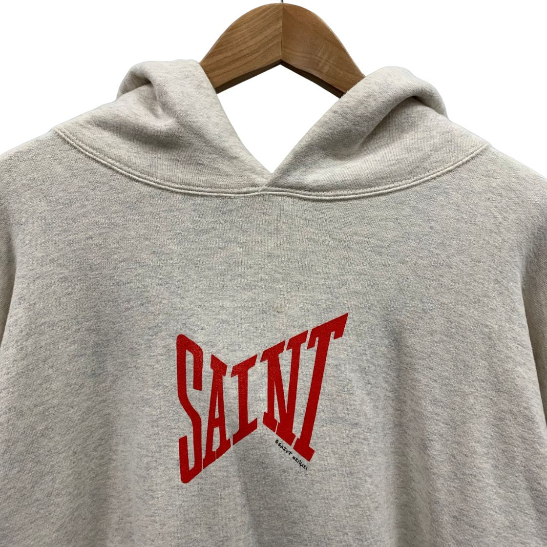 美品◆セントマイケル ロゴ パーカー 21AW サイズXL メンズ グレー SAINT MICHAEL 【AFB19】