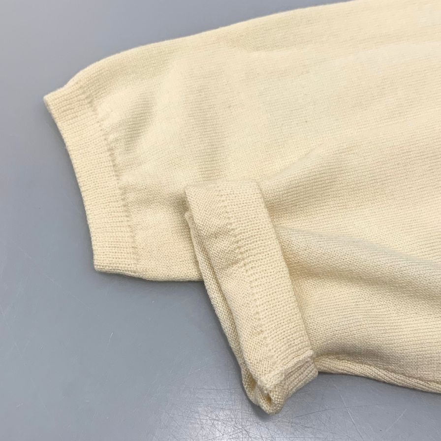 中古◆クルチアーニ ニット ウール100% Vネック メンズ サイズ48 アイボリー Cruciani 【AFB28】