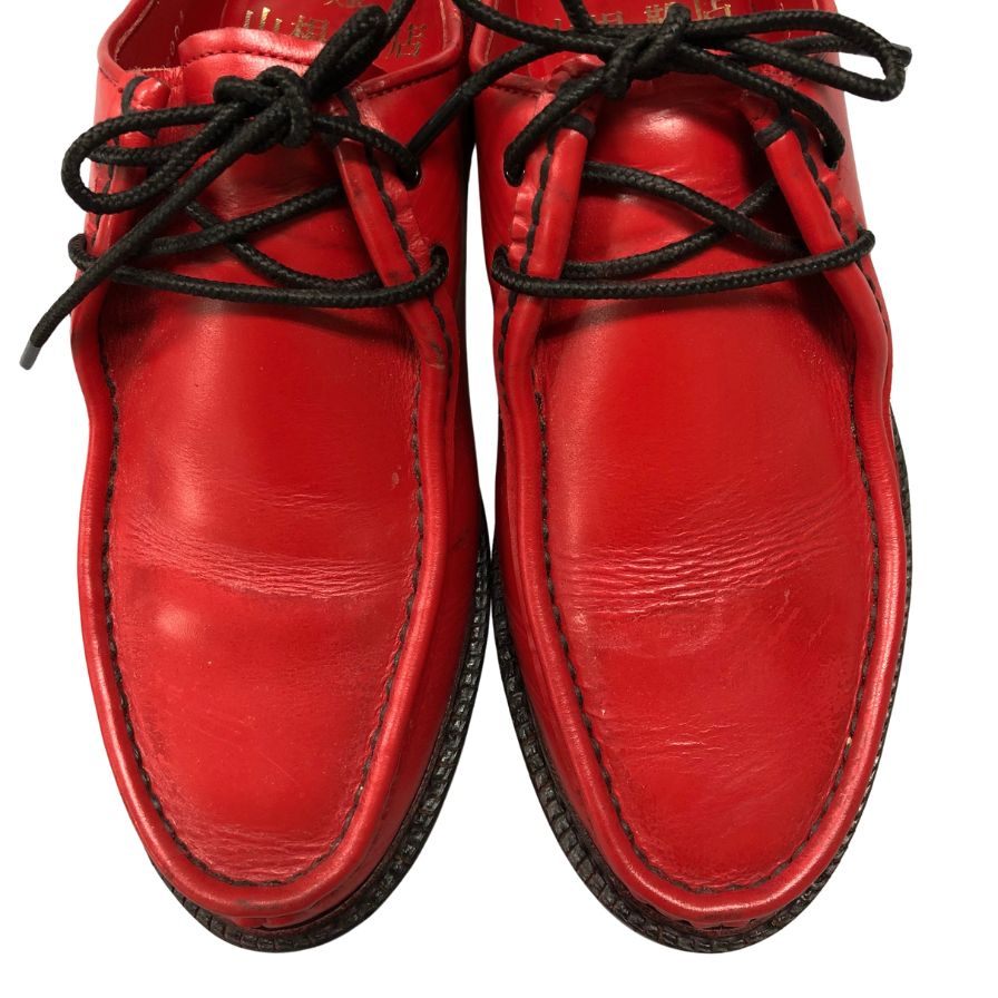 エヴィス 山根靴店 チロリアンシューズ レザー 2006 サイズ26.5 メンズ レッド EVISU YAMANE SHOES 約26.5cm【AFC35】