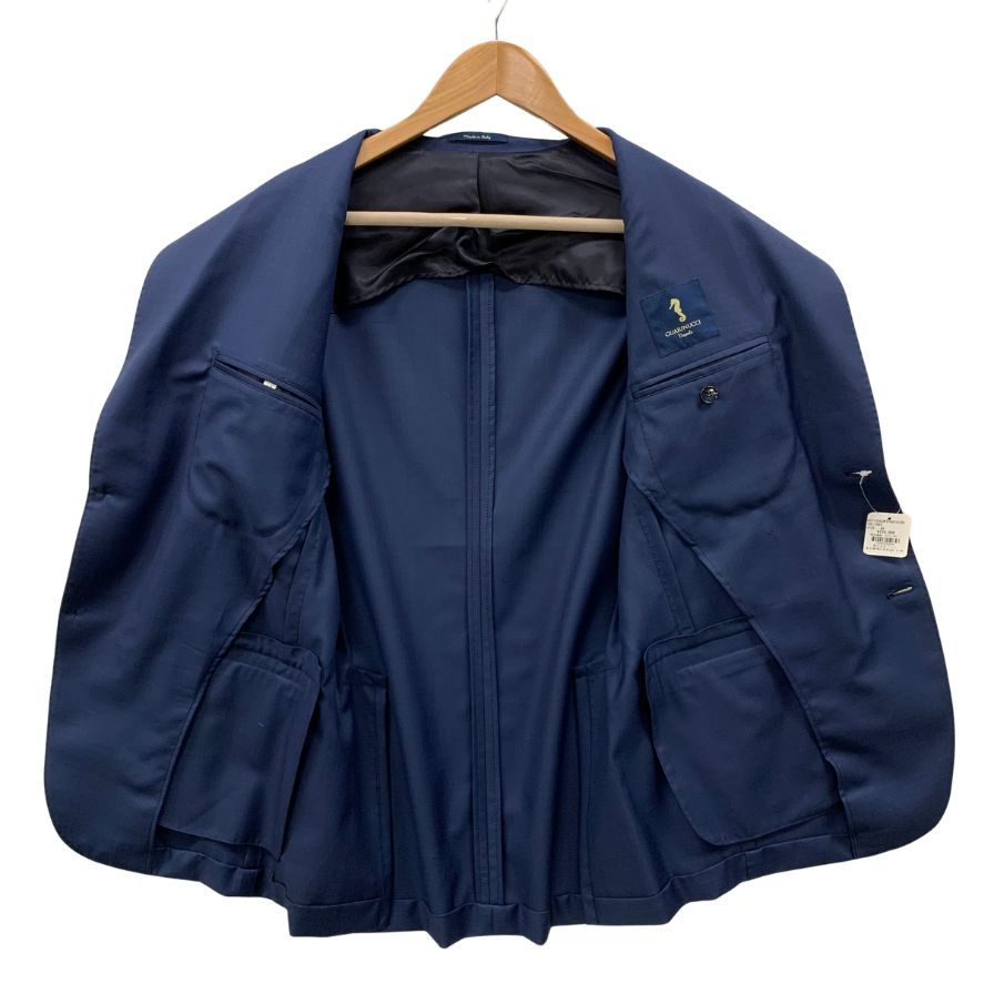 極美品◆グアリヌッチ ジャケット シングル サイドベンツ ブルー メンズ サイズ48 GUARINUCCI 【AFB24】