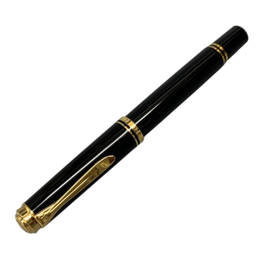 ペリカン 万年筆 スーベレーン ペン先14C-585 ブラック×ゴールド Pelikan Souveran【AFI14】