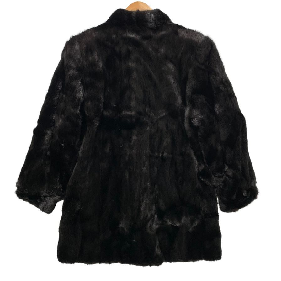 未使用◆アメリカン ファー アワード ミンクコート 本毛皮 ハーフ丈 フックボタン ブラック レディース サイズ13 ☆4 THE AMERICAN FUR AWARDS AMERICAN ULTRA 【AFA10】