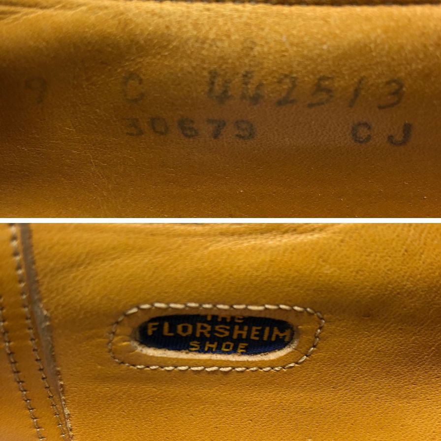 フローシャイム バーシティ 30679 CJ 69年製 ウイングロングチップ ブラウン メンズ サイズ9 FLORSHEIM VARSITY 約27.0cm【AFC34】