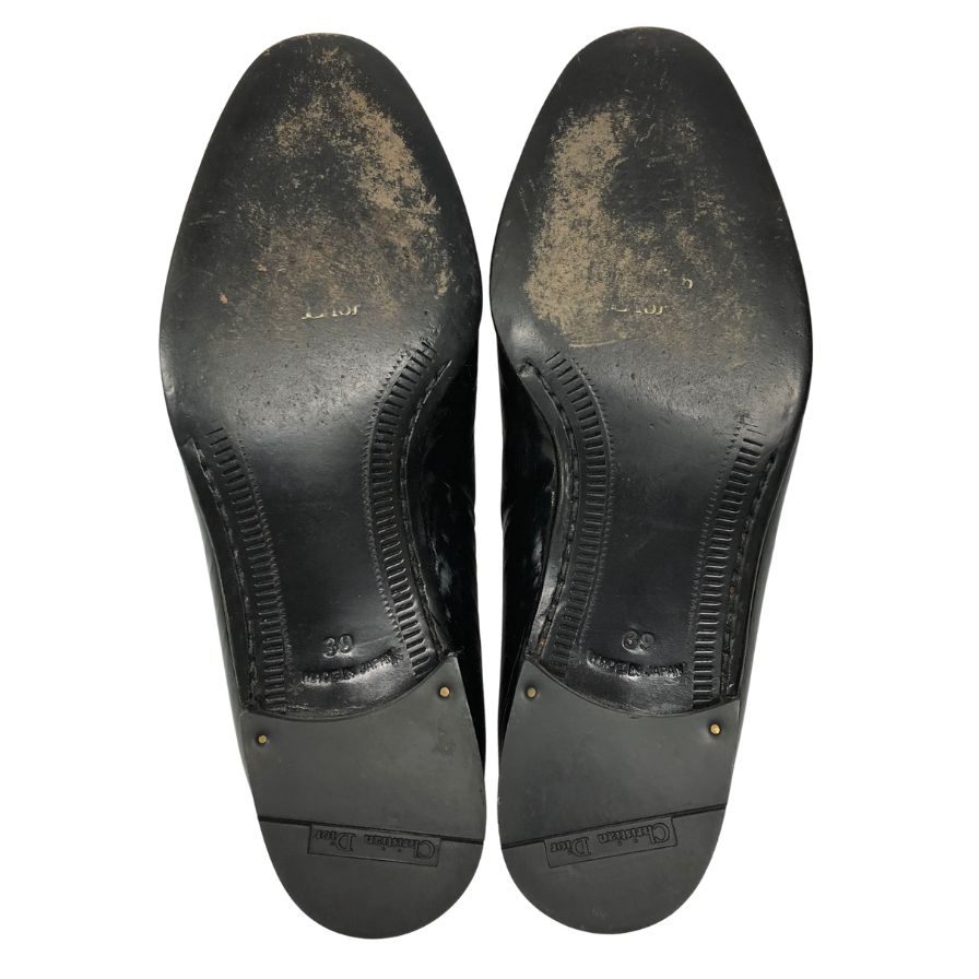クリスチャンディオール ムッシュ ドレスシューズ レディースサイズ 24 1/2 ブラック Christian Dior 約24.5cm【AFD6】