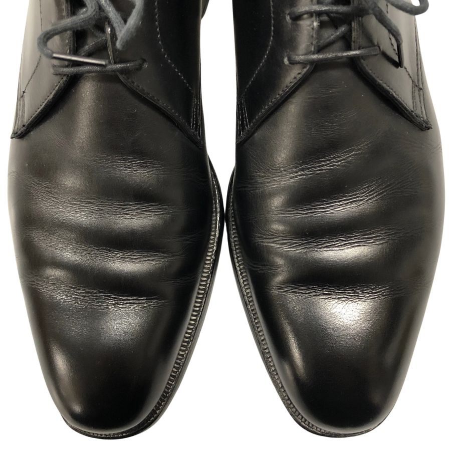 クロケット&ジョーンズ レザーシューズ 外羽根プレーントゥ AINTREE ブラック サイズUK6.5E crokett&jones ビジネスシューズ 約25.5cm【LA】【中古】