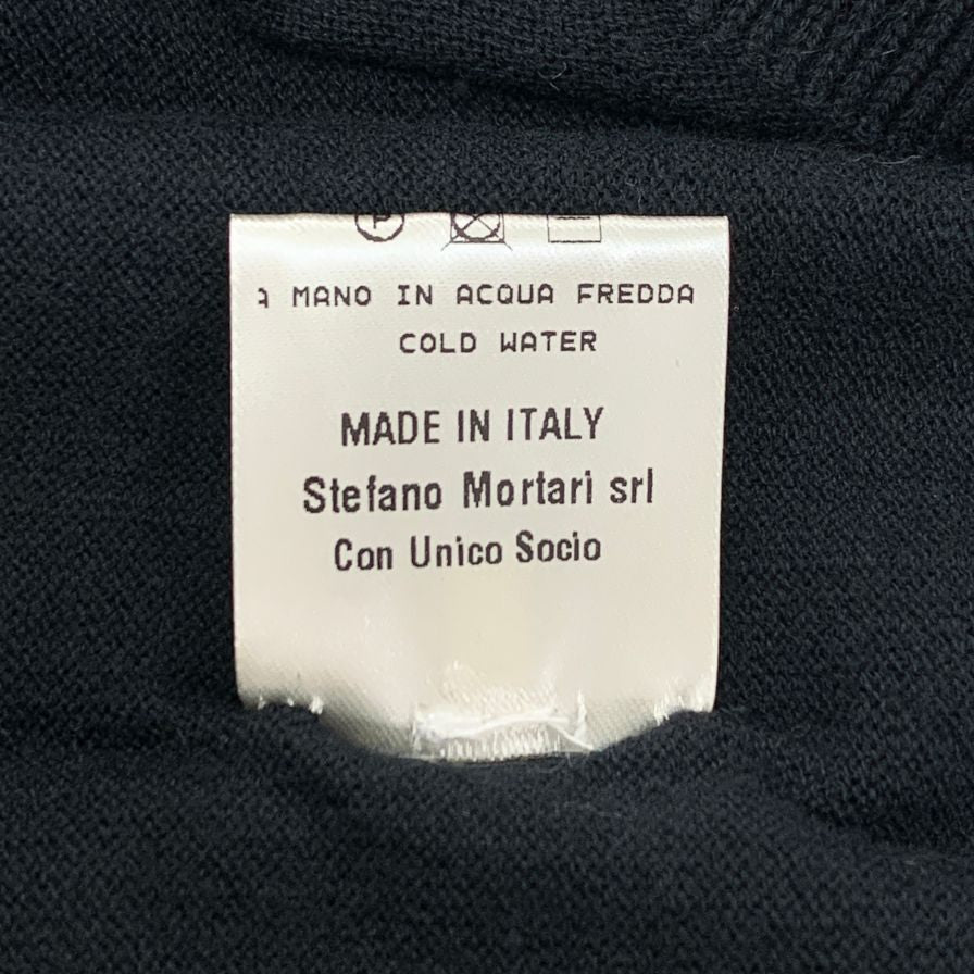 極美品◆ステファノモルタリ レディース コットン カットソー サイズ42 ブラック stefanomortari 【AFB7】
