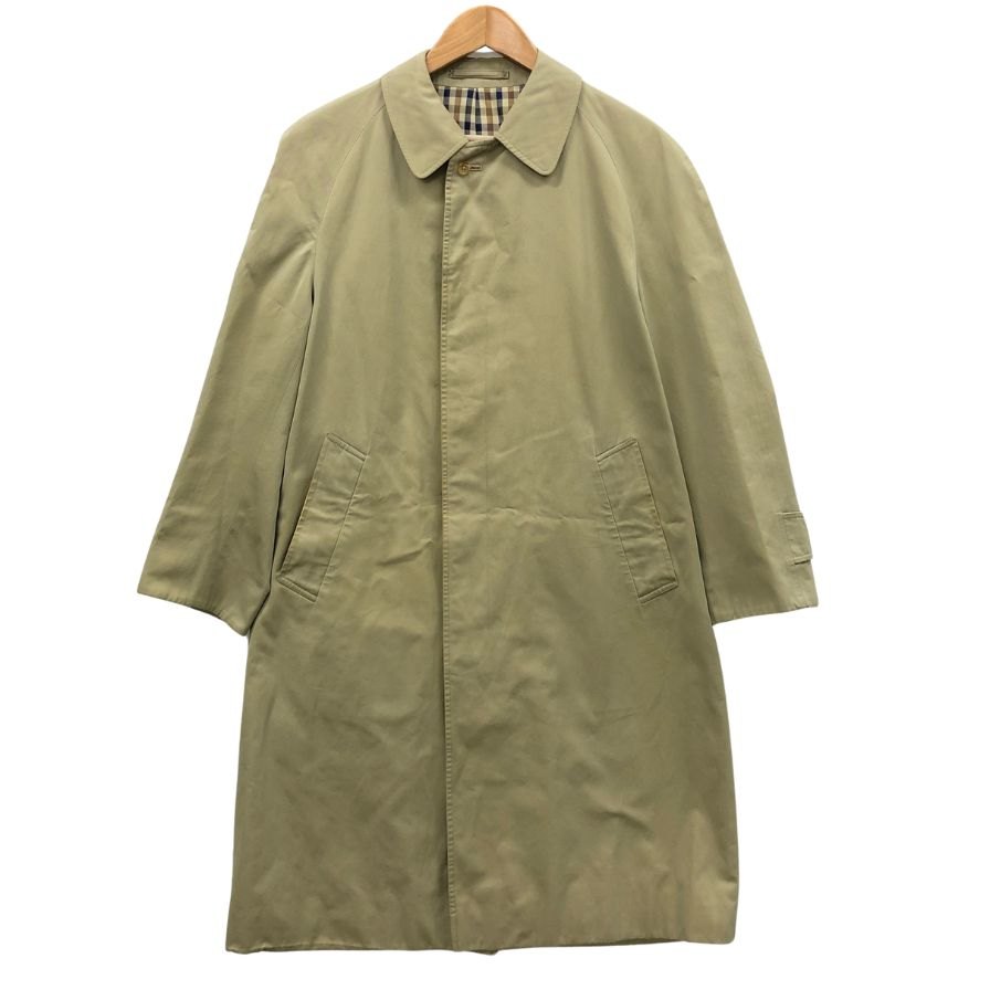中古◆アクアスキュータム バルカラーコート ヴィンテージ イングランド製 ベージュメンズ サイズM程度 Aquascutum 【AFA19】