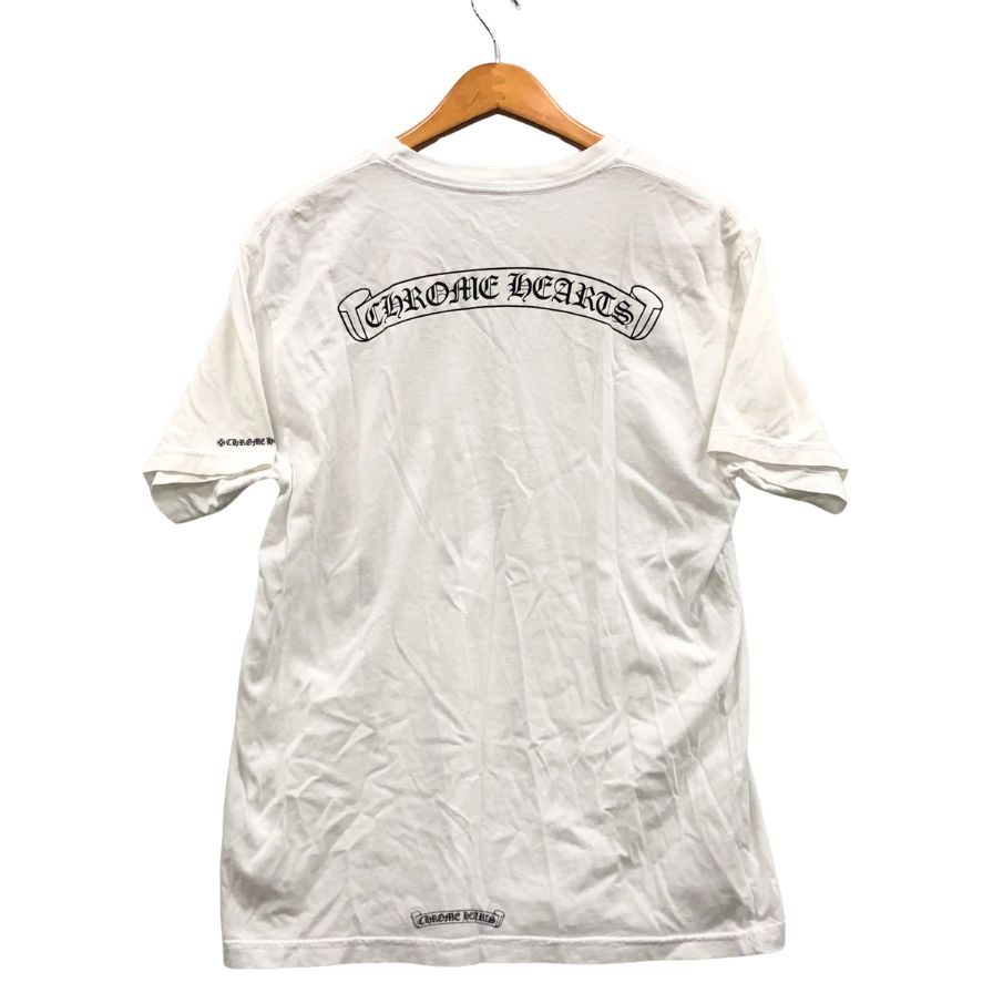 美品◆クロムハーツ CHプラスクロスプリント 半袖Tシャツ コットン ホワイト メンズ サイズL アメリカ製 2212-304-0030 CHROME HEARTS 【AFB3】
