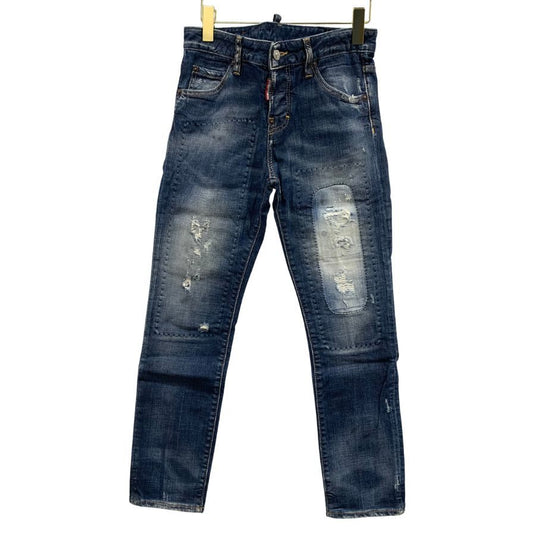 ディースクエアード デニムパンツ cool girl jean エイジング加工 コットン ポリウレタン サイズ40 レディース ブルー DSQUARED2 【AFB41】