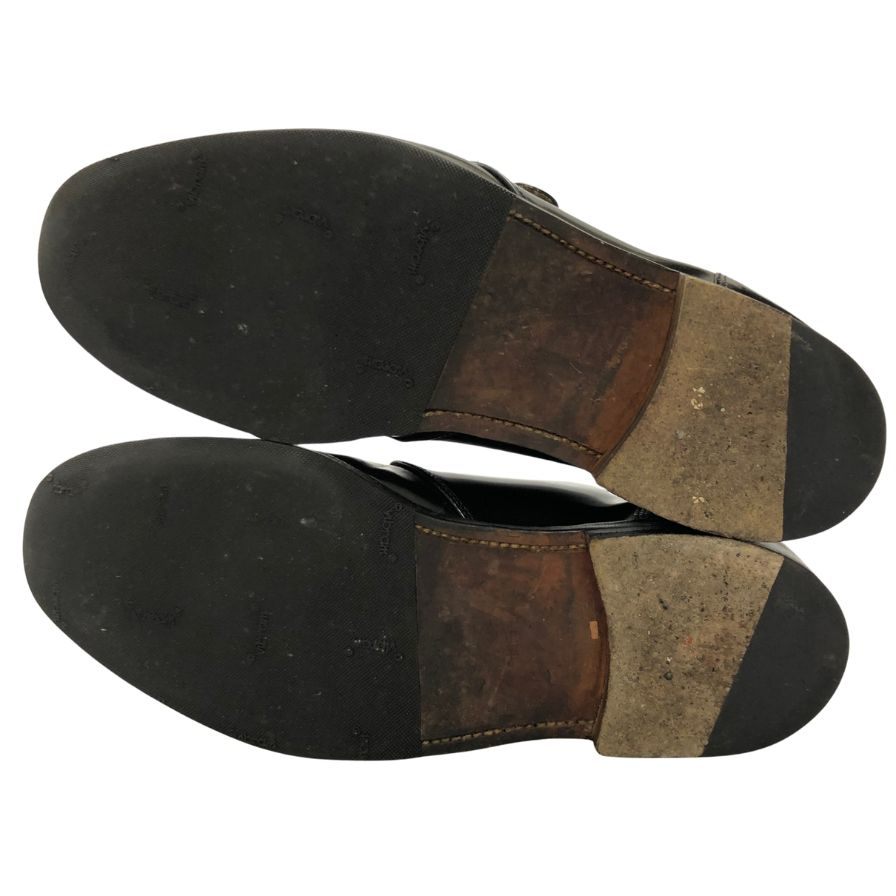 中古◆チーニー レザーシューズ シングルストラップ メンズ サイズ7.5 ブラック CHEANEY【AFC43】
