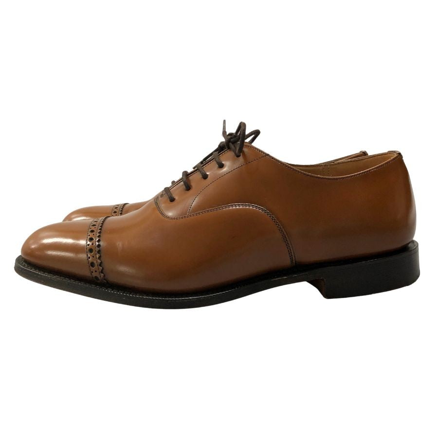 チャーチ レザーシューズ パンチドキャップトゥ バークロフト 84ラスト バインダーカーフ ブラウン サイズUK65F Church's Barcroft 約25.5cm【LA】
