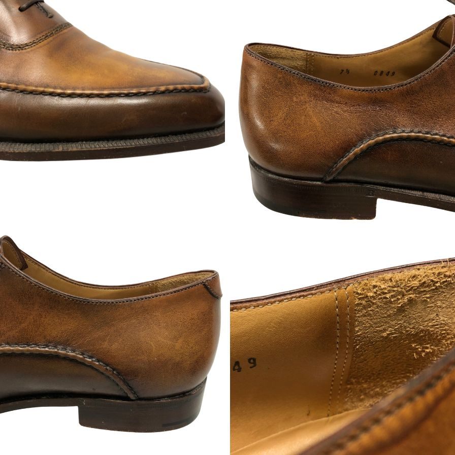 ベルルッティ レザーシューズ 0849 Uチップ ベネチアンレザー ブラウン メンズ サイズ7.5 Berluti ビジネスシューズ 約26.0cm【LA】【中古】