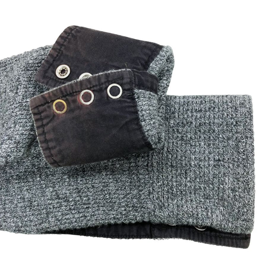 美品◆ダブルアールエル ウエスタンシャツ ニット スナップボタン グレー メンズ サイズS RALPH LAUREN RRL 【AFB9】